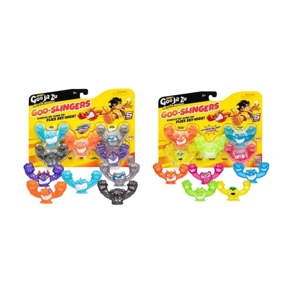 2x 5pc Heroes Of Goo Jit Zu Meteor Madness Goo-Slingers Asstd