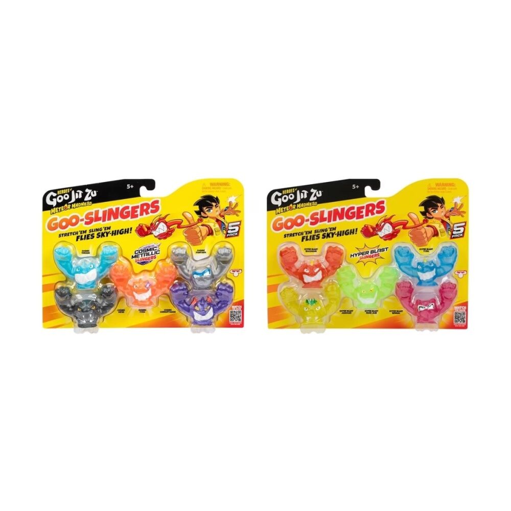 2x 5pc Heroes Of Goo Jit Zu Meteor Madness Goo-Slingers Asstd