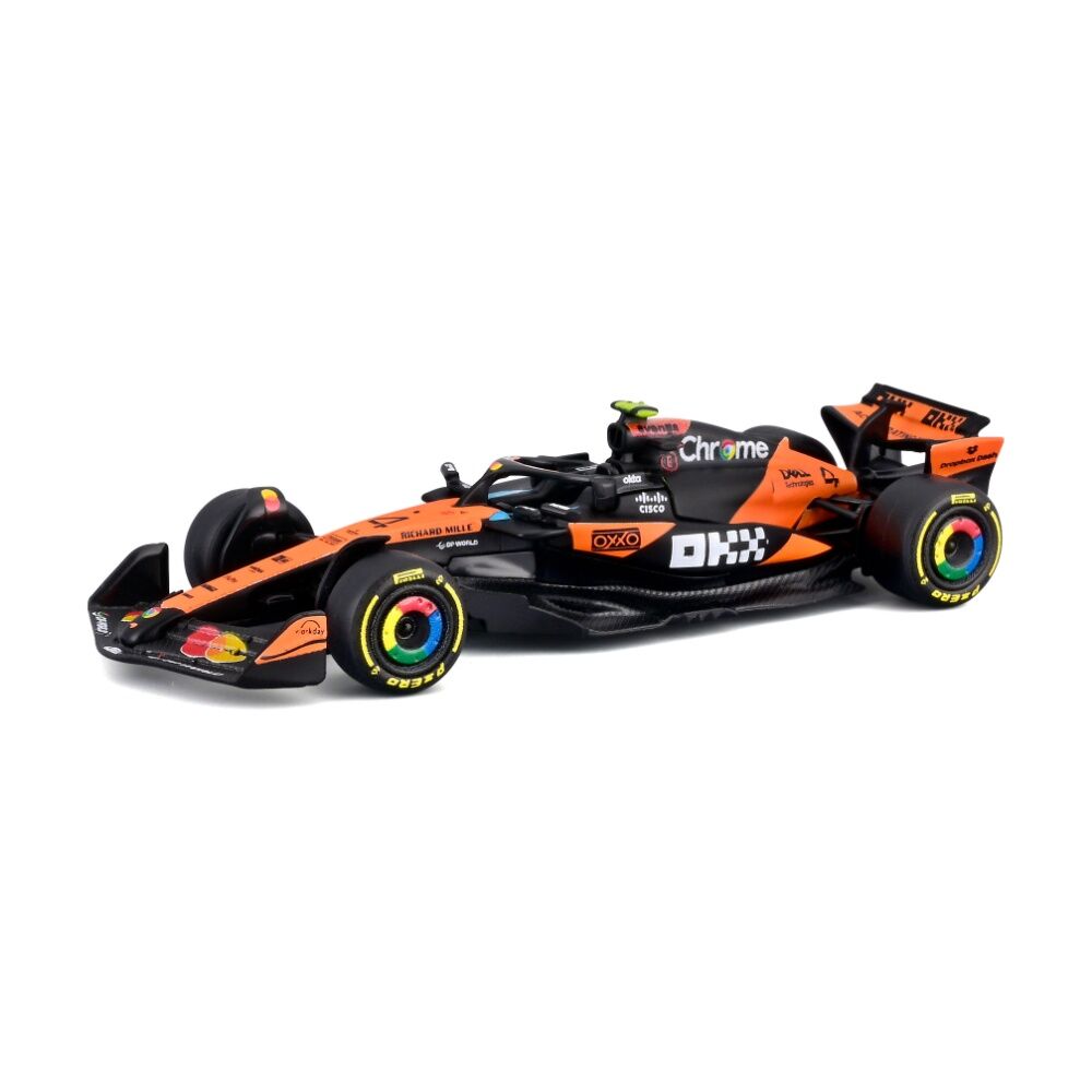 2PK Bburago 2025 McLaren F1 MCL39 4 Lando Norris Model Car Collectible