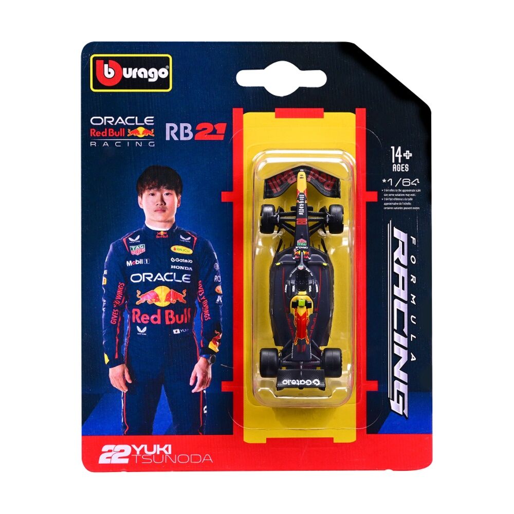 2PK Bburago 2025 Red Bull F1 RB21 Number Yuki Tsunoda Model Car Toy