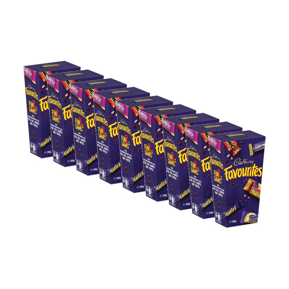 9PK Cadbury Favourites Variety Chocolate Confectionery Gift Box 265g