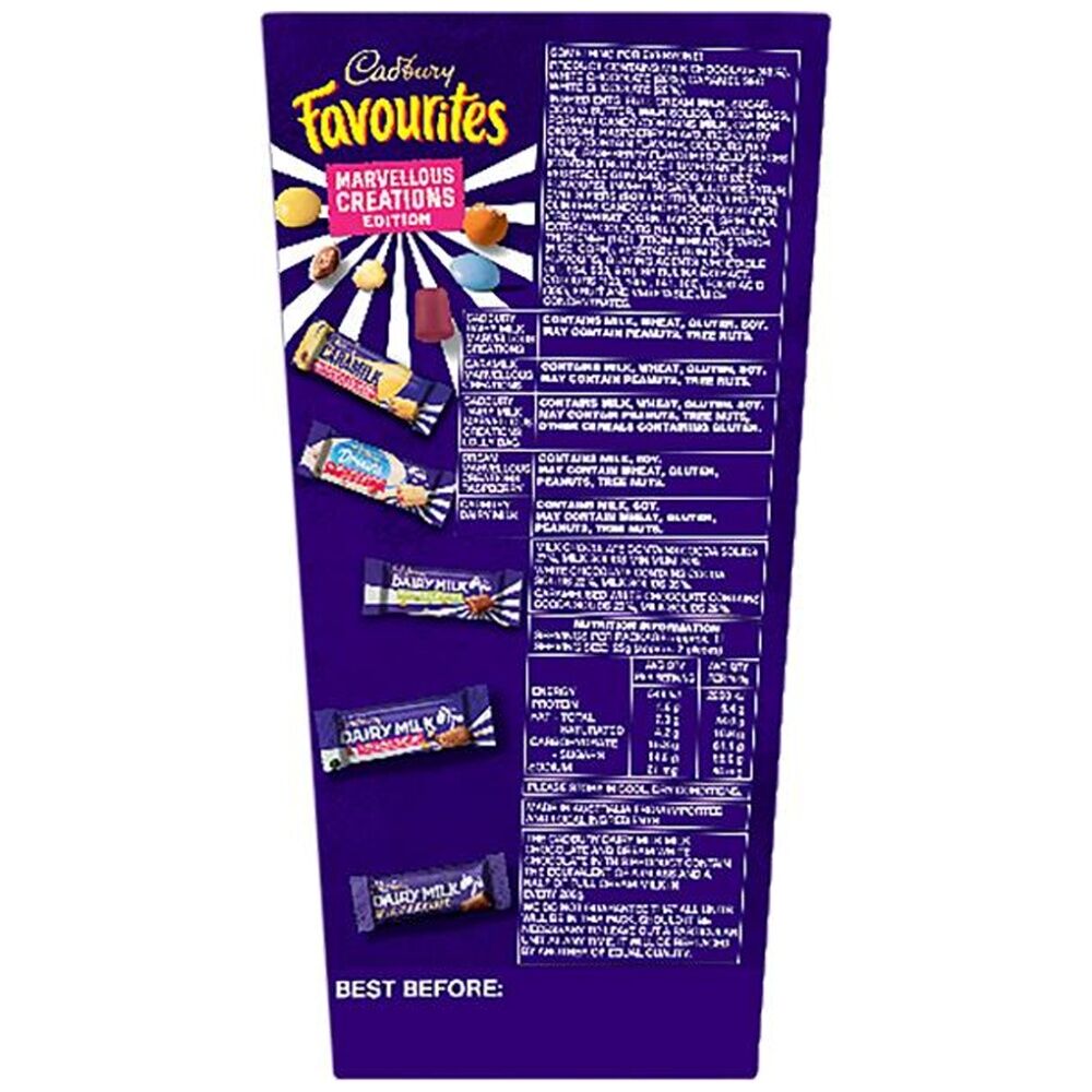 6PK Cadbury Favourites Marvellous Creations Edition Boxed Chocolate 264g