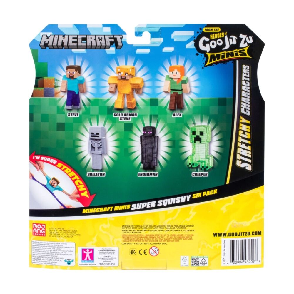 6pc Heroes Of Goo Jit Zu Minecraft S3 Minis Mega 2.5in