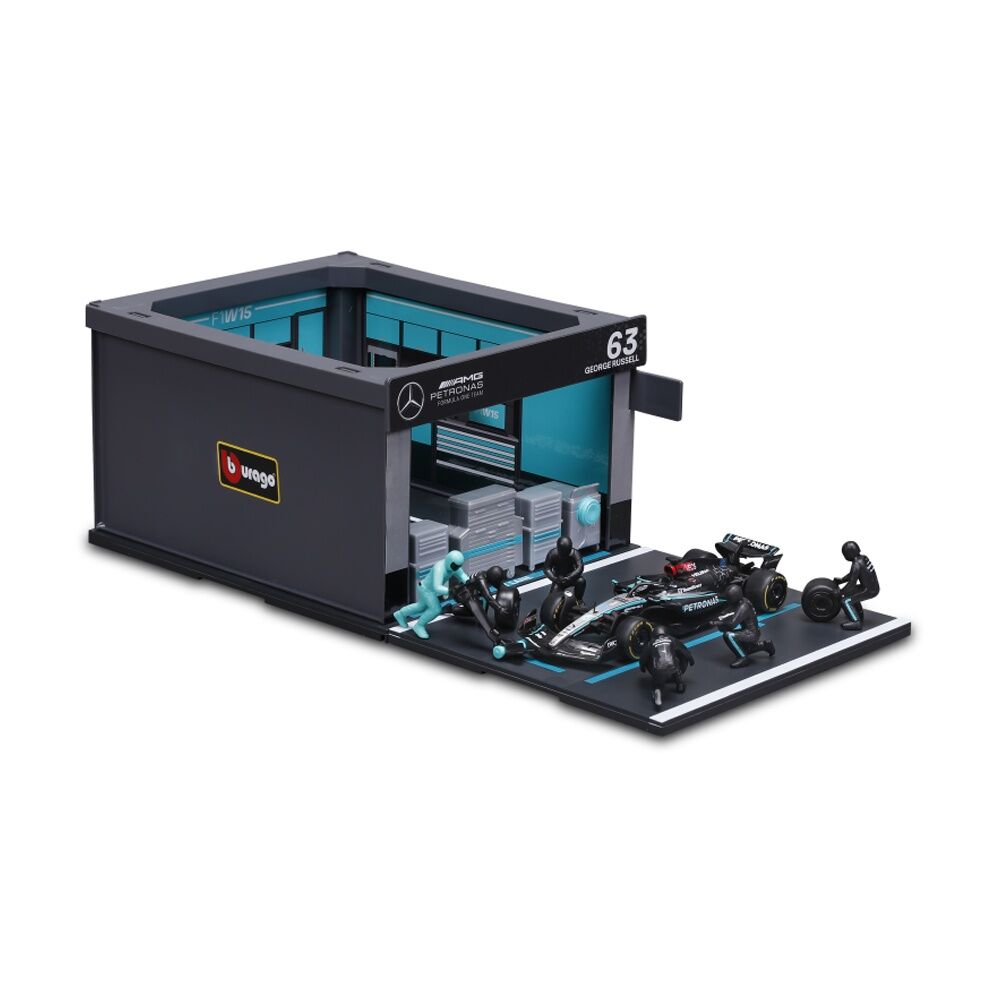 Bburago Mercedes AMG Pit Pass Competition F1 Car 2024 Russell 63 Model