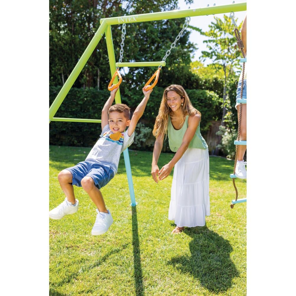 2PK Intex Kids 3-10y Trapeze Swing W/ Rings Outdoor Play Equipment