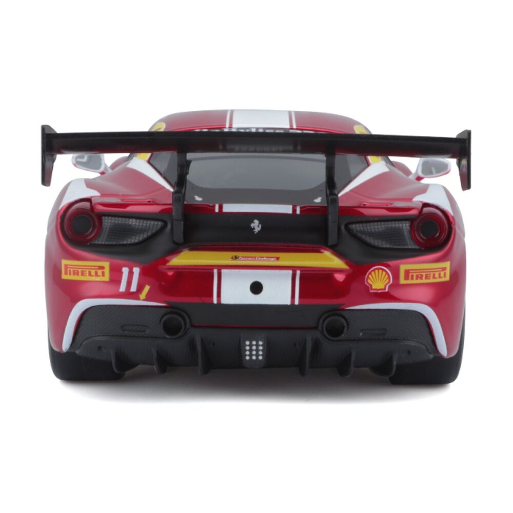 Bburago Model Kit 2017 Ferrari 488 Challenge Race Car Toy Replica Red