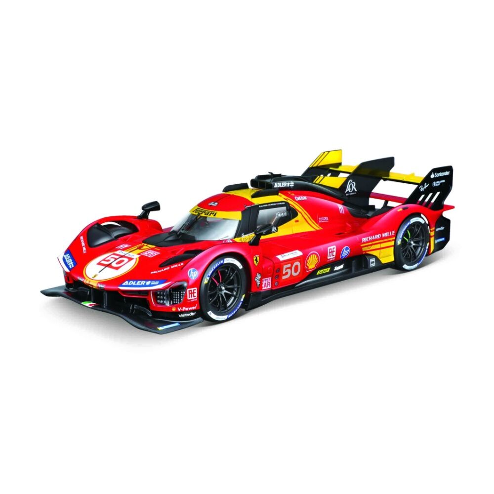 Bburago Model Kit 2024 Ferrari 499P 50 Car Collector Display Set Toy Red
