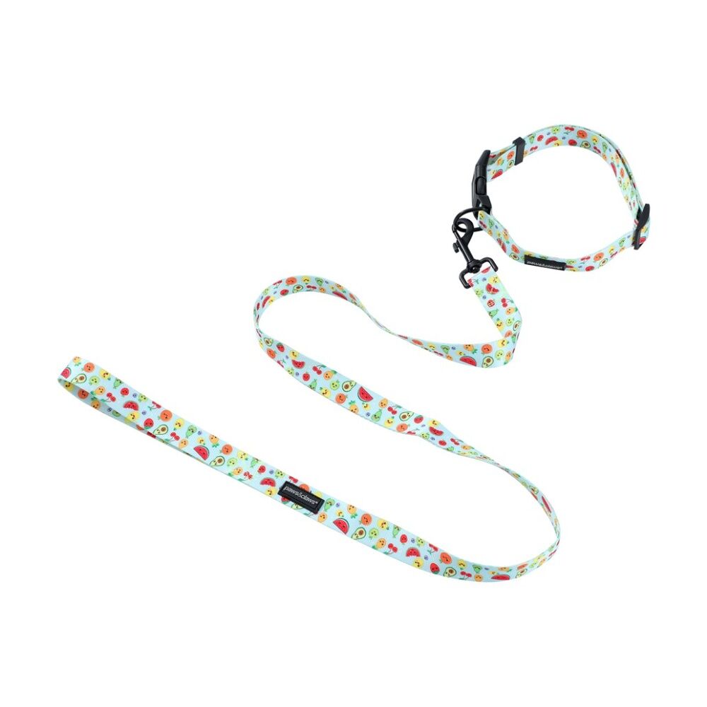 6x Paws And Claws Park Life Dog Collar & Lead Set Large 45-65cm 120x2.5cm Assorted