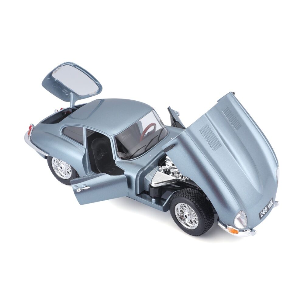Bburago 1 18 1963 Jaguar E-Type Coupe Metallic Model Car Blue 75cm