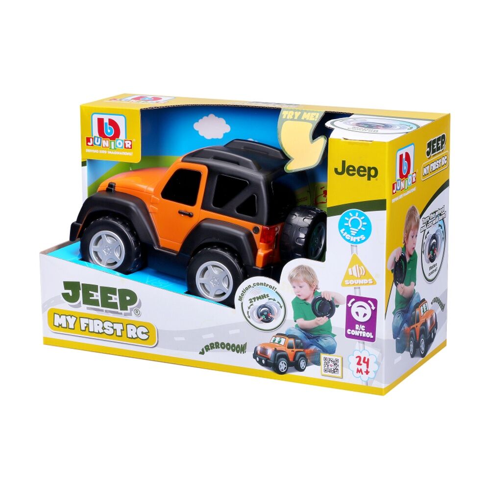 BBJunior Jeep Wrangler With L S Tilt Wheel Control Kids Toy 24m+