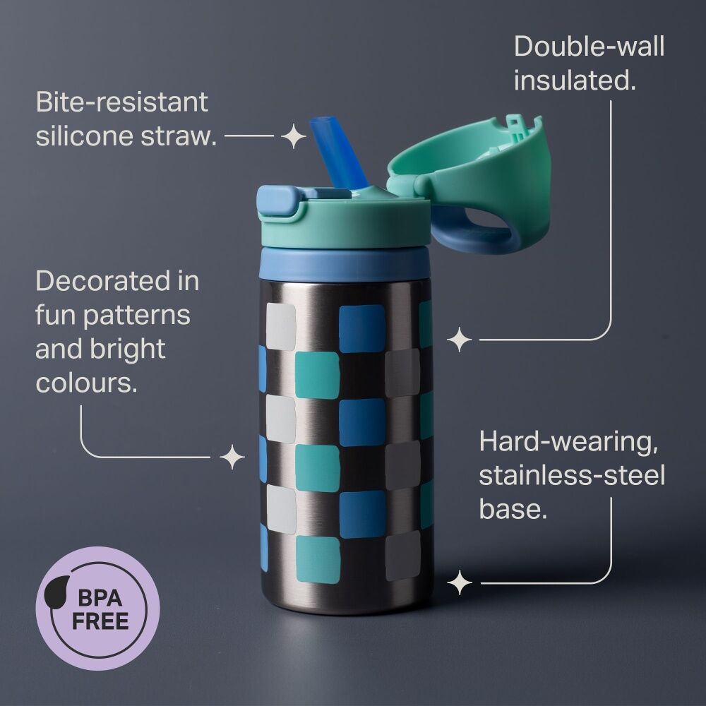 Tommee Tippee On The Go Stainless Steel Insulated Bottle 18m+ 355ml Assorted