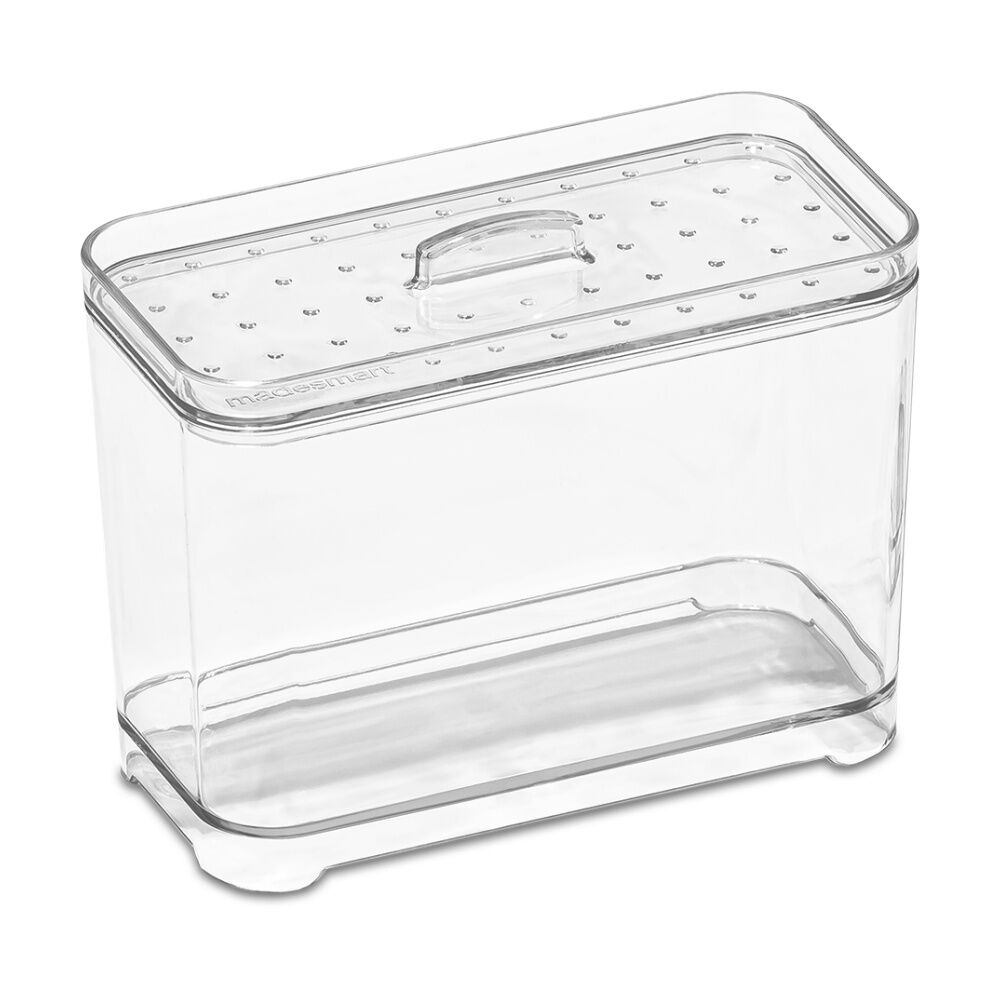 4PK Madesmart Cotton Ball Holder Clear Plastic Storage Container 30cm