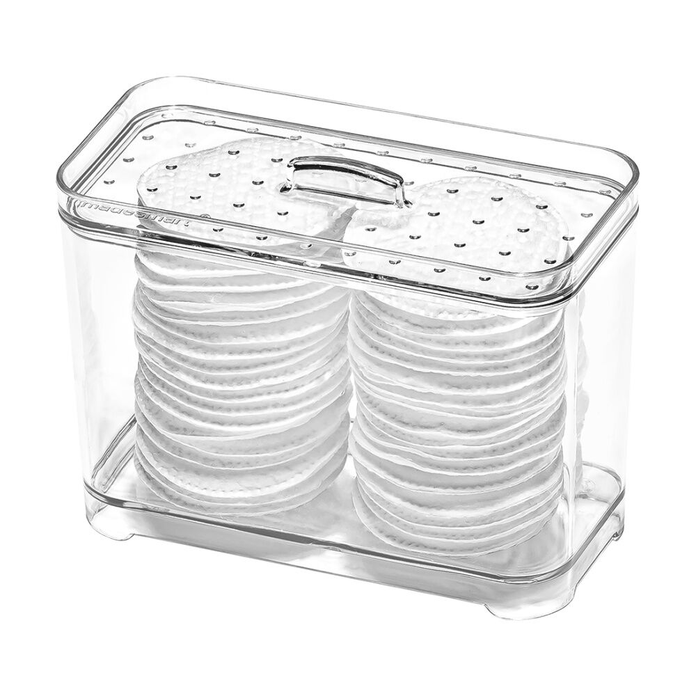 4PK Madesmart Cotton Ball Holder Clear Plastic Storage Container 30cm