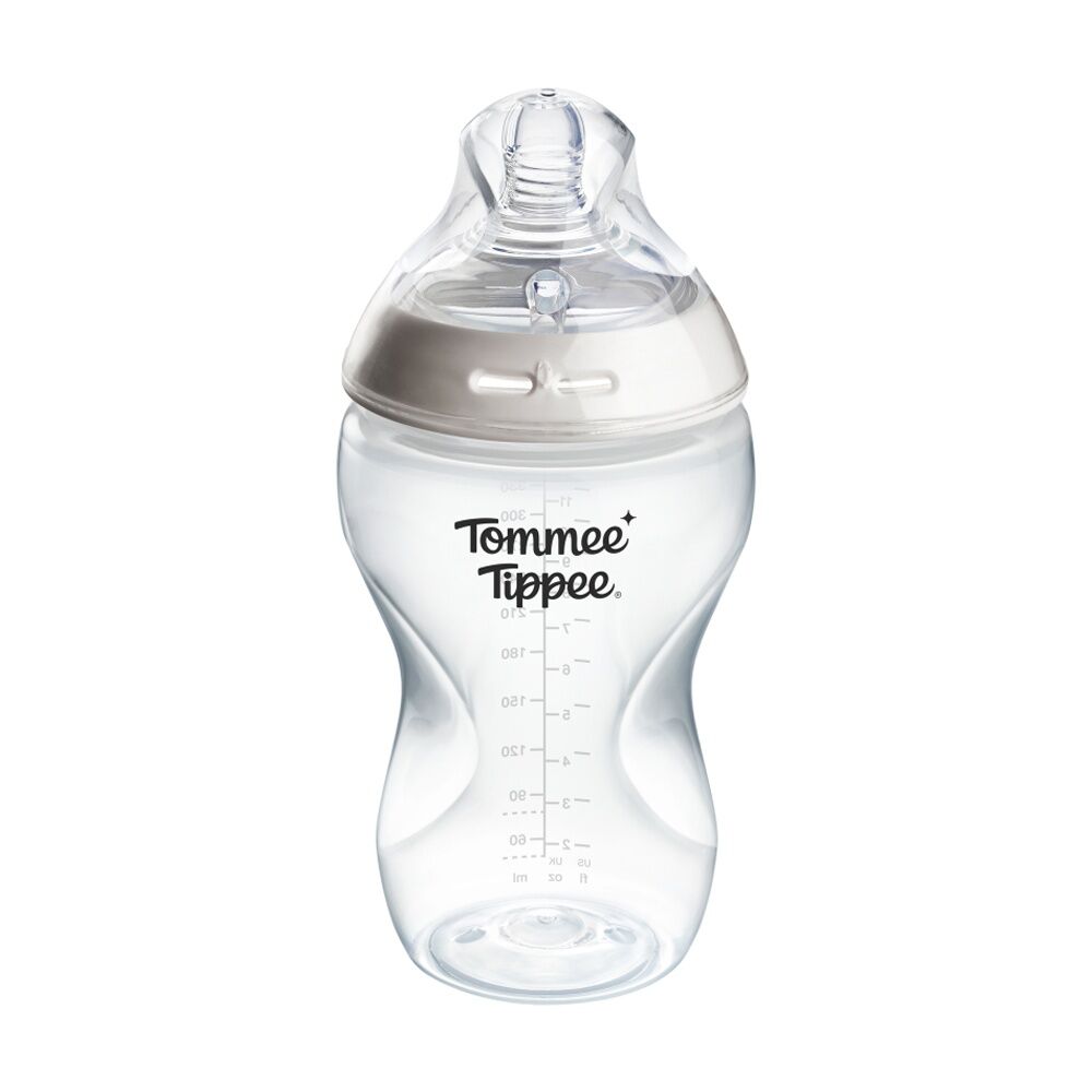 2PK Tommee Tippee Natural Start Clear Silicone Teat PP Baby Feeding Bottle 340ml