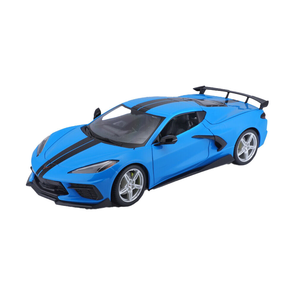 Maisto 2020 Chevrolet Corvette Stingray High Wing Model Replica Blue