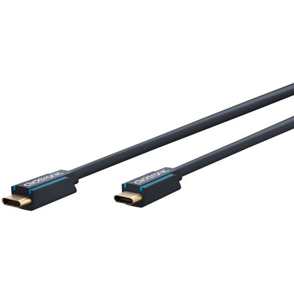 2PK Clicktr Clicktronic USB C to 3.1 2M Fast Charging Cable - Black