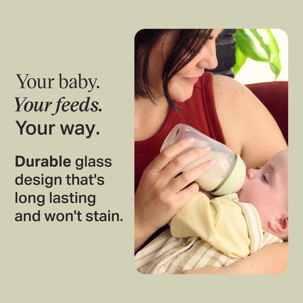 Tommee Tippee Natural Start Glass Baby Bottle Soother Set Clear