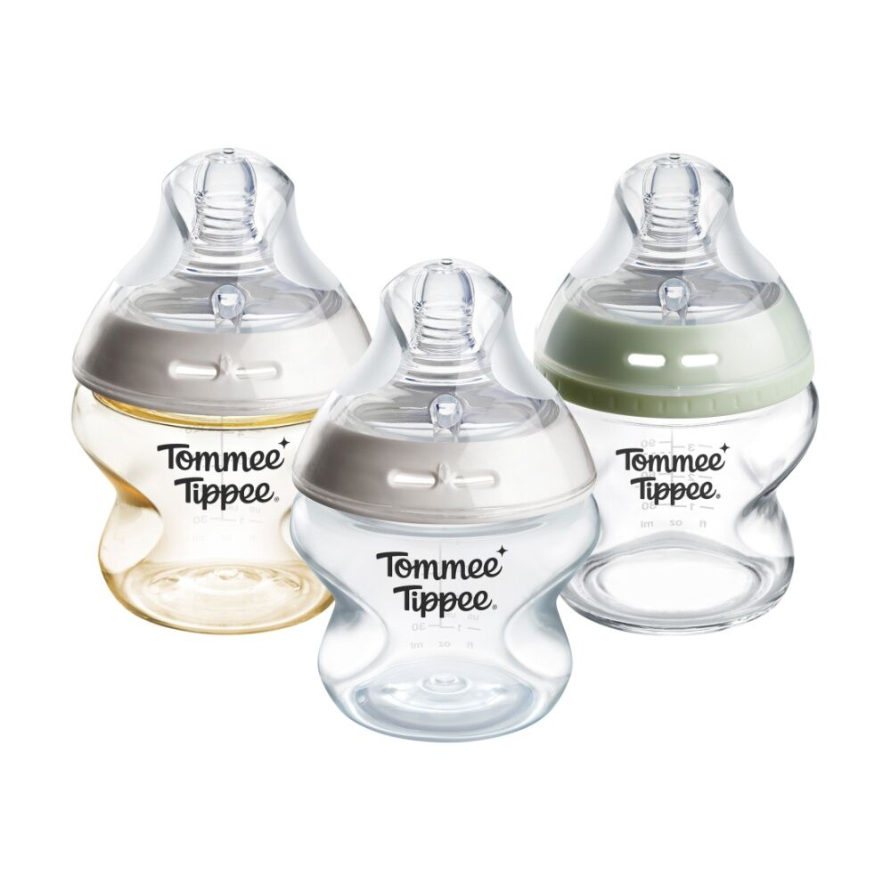 2x 3pc Tommee Tippee Natural Start Newborn Bottle Discovery Set 0m+ 150ml