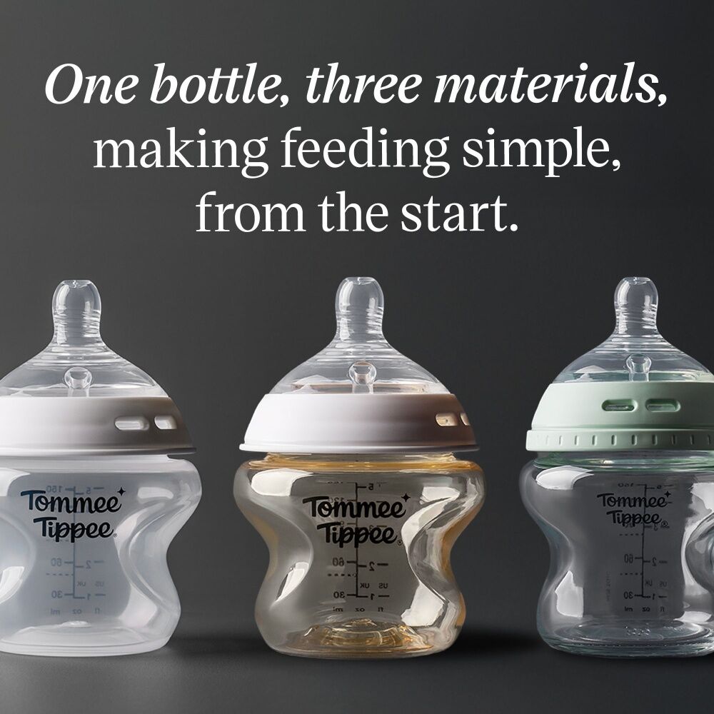 2x 3pc Tommee Tippee Natural Start Newborn Bottle Discovery Set 0m+ 150ml