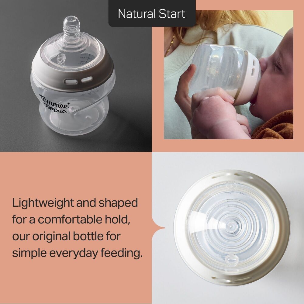 2x 3pc Tommee Tippee Natural Start Newborn Bottle Discovery Set 0m+ 150ml