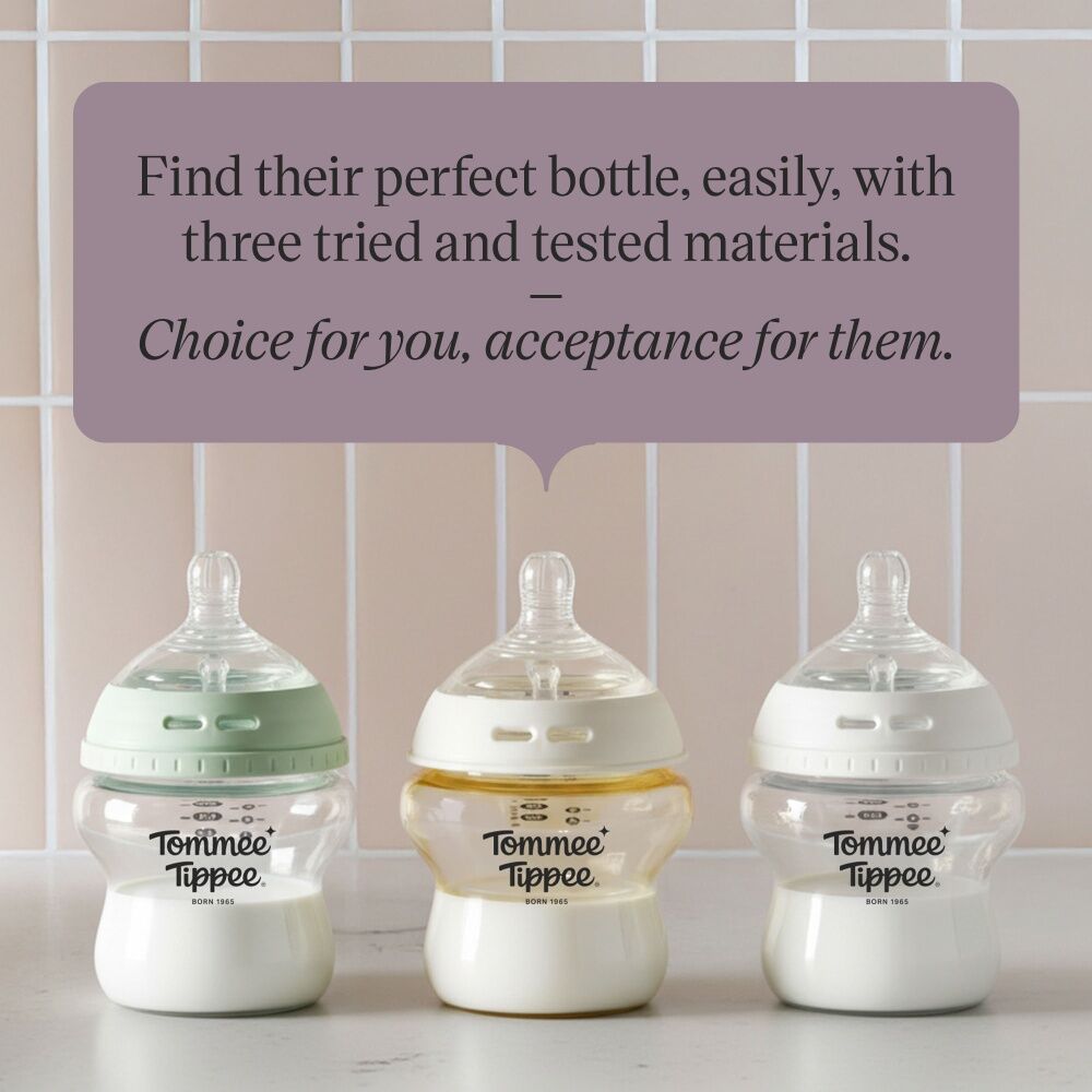 2x 3pc Tommee Tippee Natural Start Newborn Bottle Discovery Set 0m+ 150ml