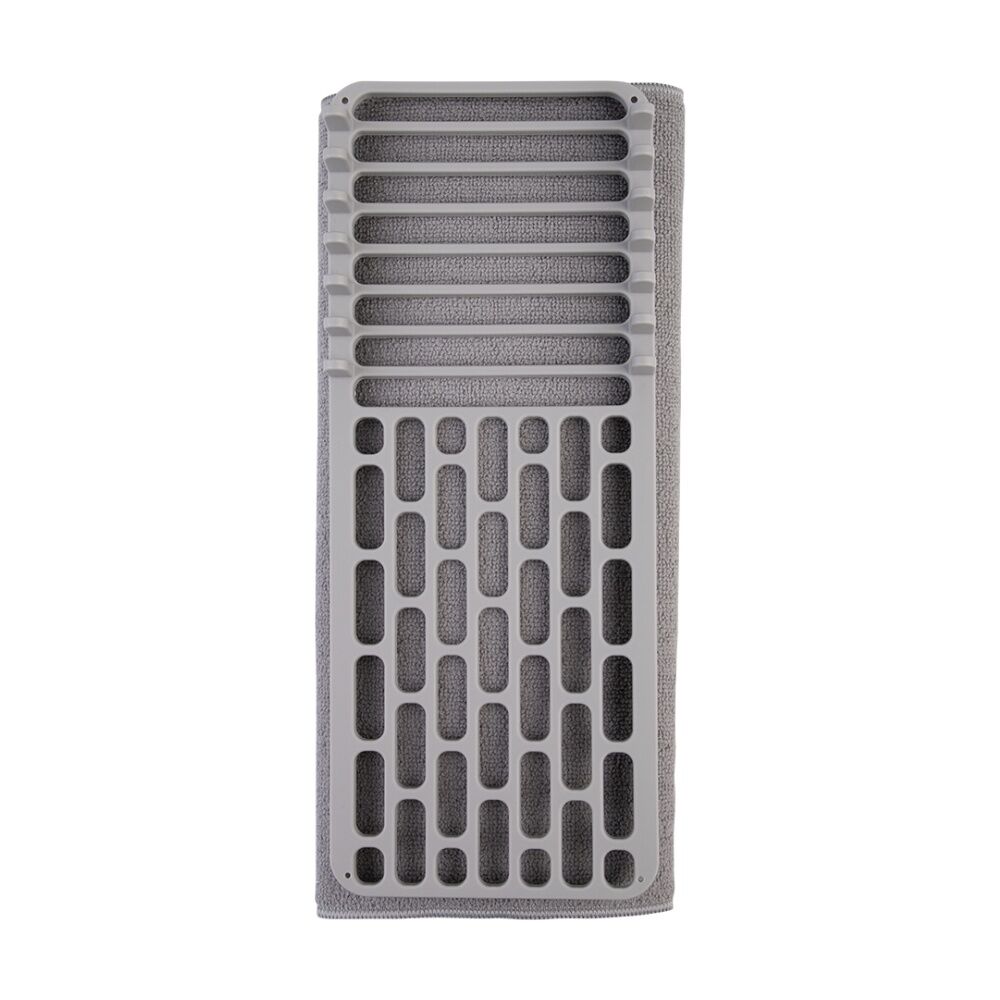 D.Line Foldable Kitchen Drying Mat W/ Removable Rack Grey 50x38cm