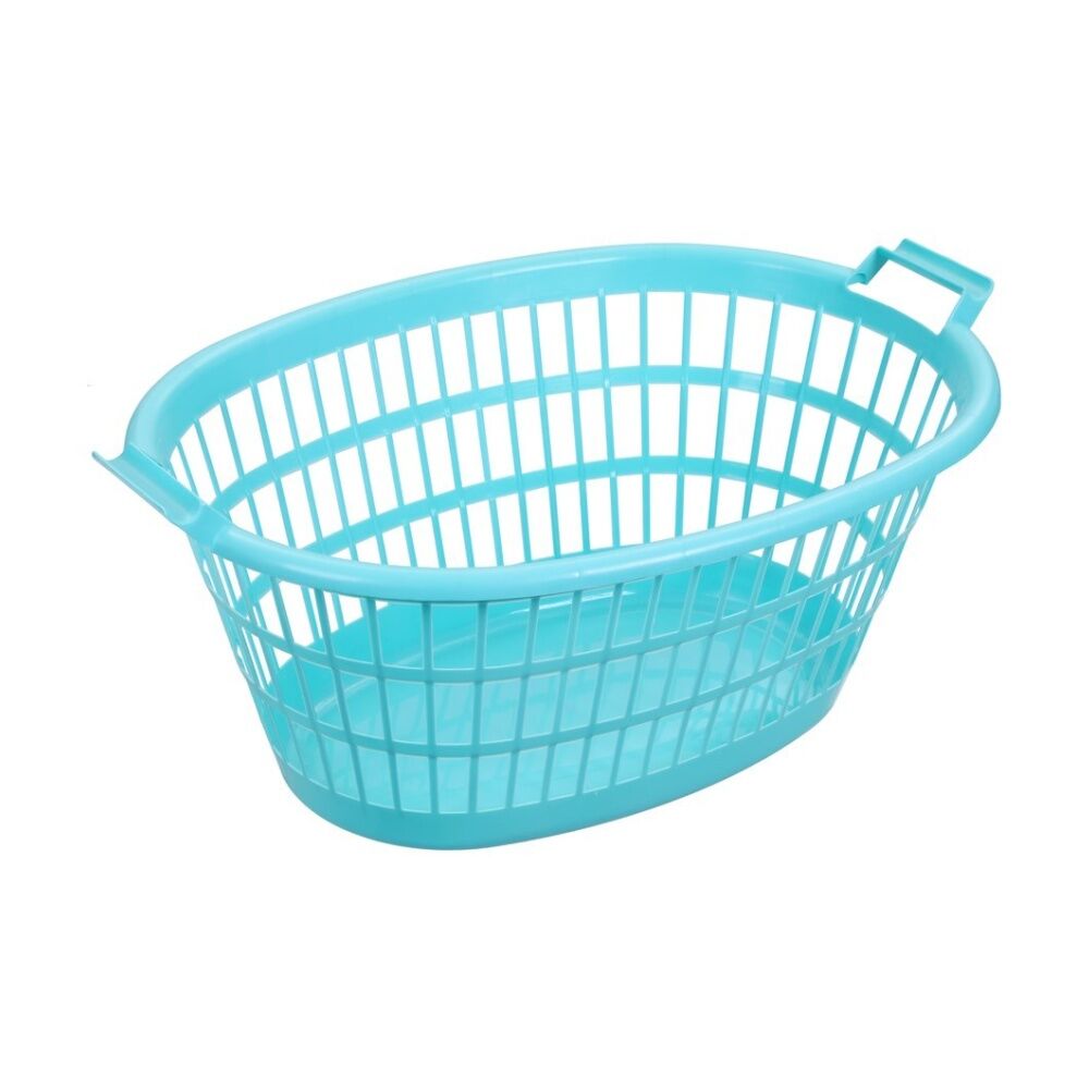 3x Boxsweden Oval Aerated Laundry/Clothing Carry Basket 63x43.5x27cm Assorted