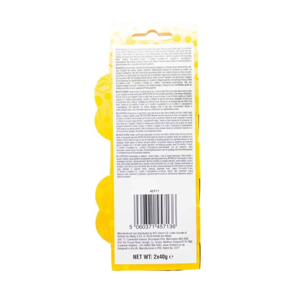 6x 2pc Chupa Chups Solid Gel Air Freshener Set Assorted Scents 40g