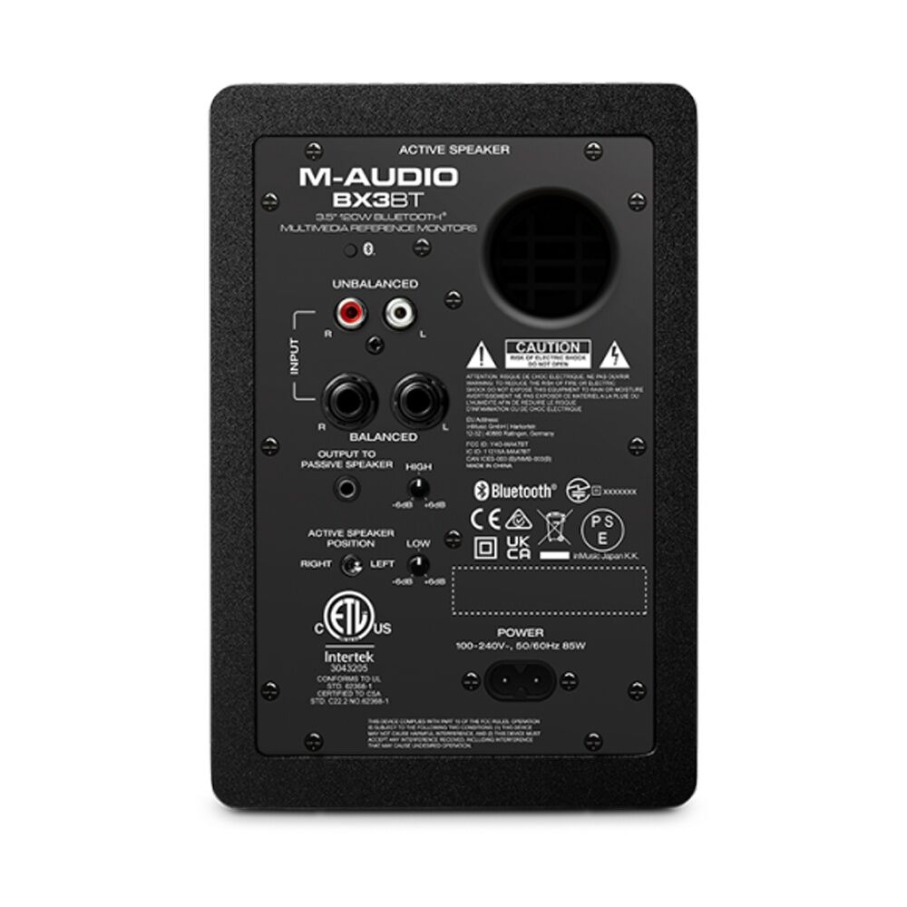 2pc M-Audio BX3 Bluetooth Studio Monitors Speaker Set W/ 3-Inch Woofer 120W