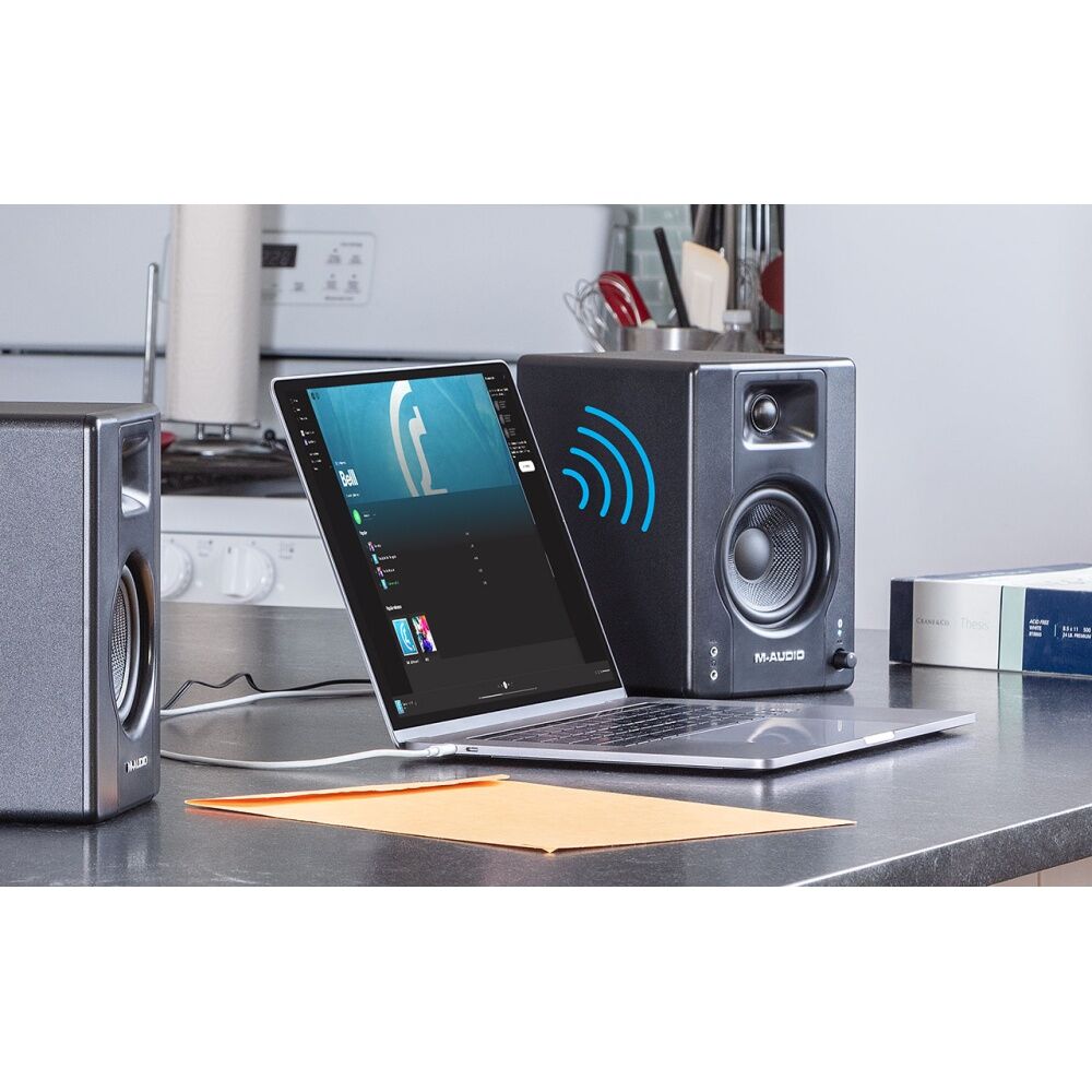 2pc M-Audio BX3 Bluetooth Studio Monitors Speaker Set W/ 3-Inch Woofer 120W