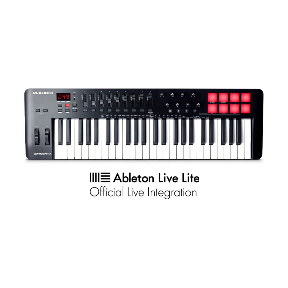 M-Audio Oxygen MKV USB-MIDI Connected Keyboard Controller Pads/Pots/Fader 49 Key