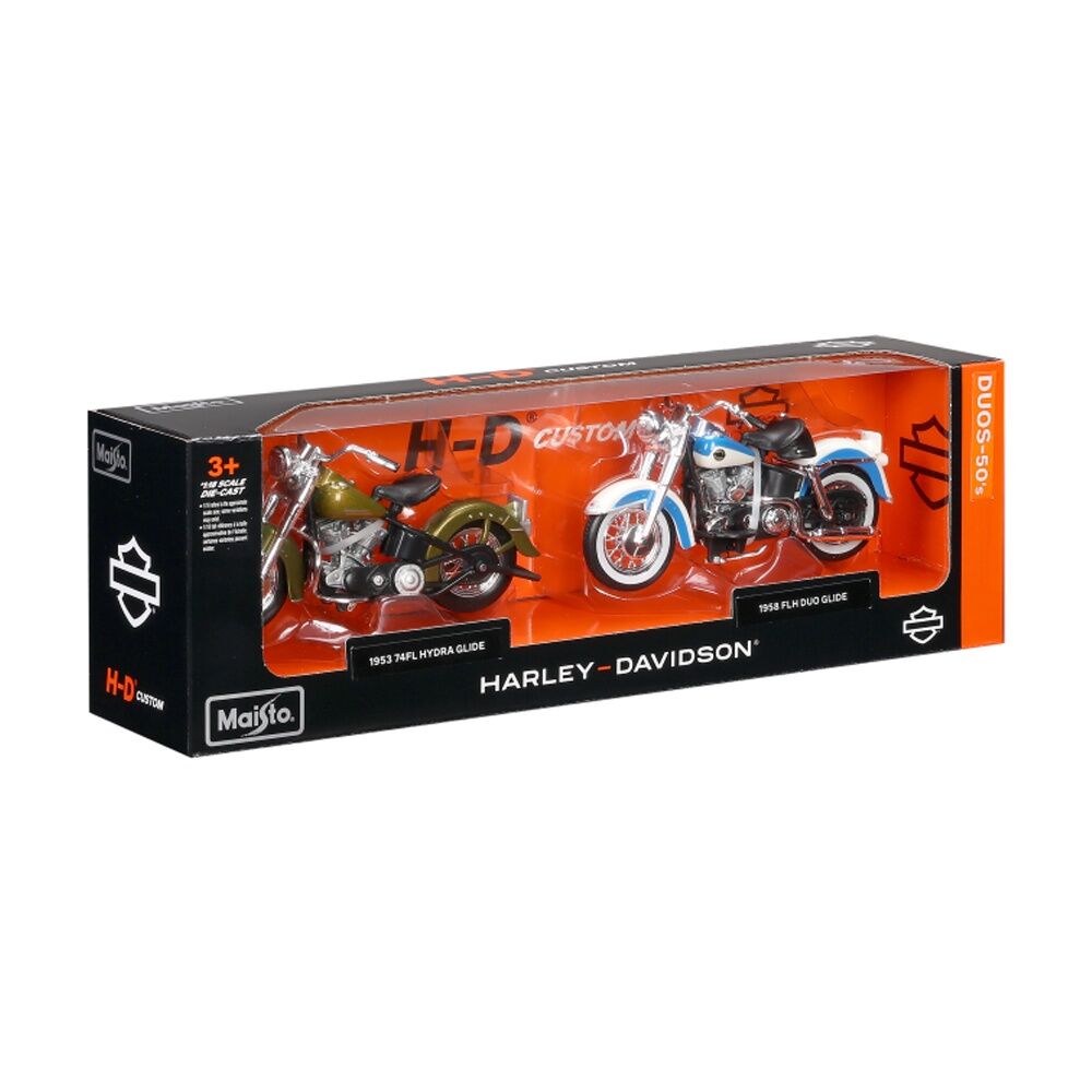 2pc Maisto Motorcycle Duos 1950s Diecast Model Set Collectible