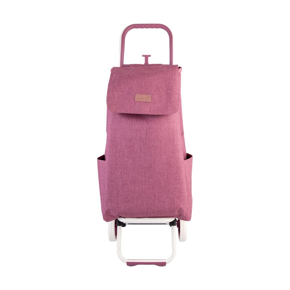 Sachi Swift Steel Frame Shopping Trolley Rose 38L Capacity 20kg Load Limit