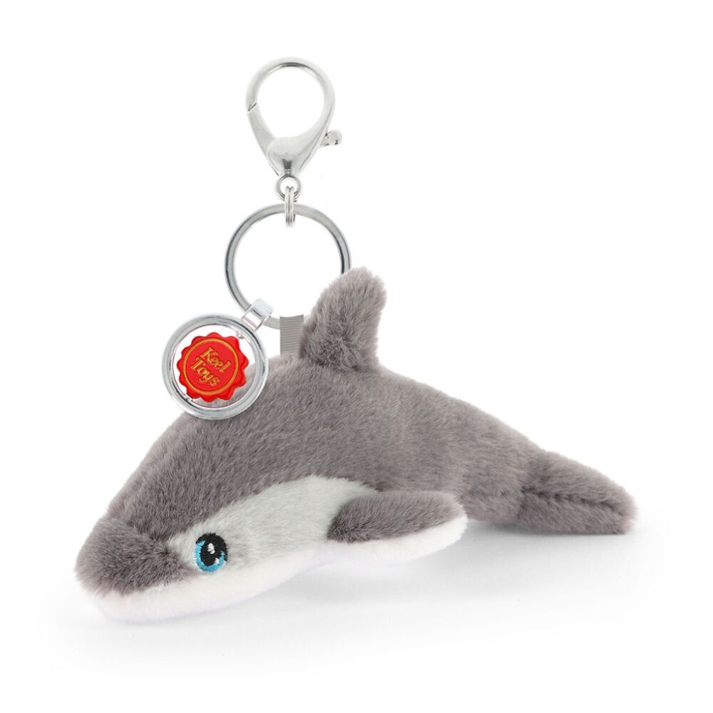 2x Keeleco Recycled Material Plush Toy Bag Charm Keychain Accessory Dolphin