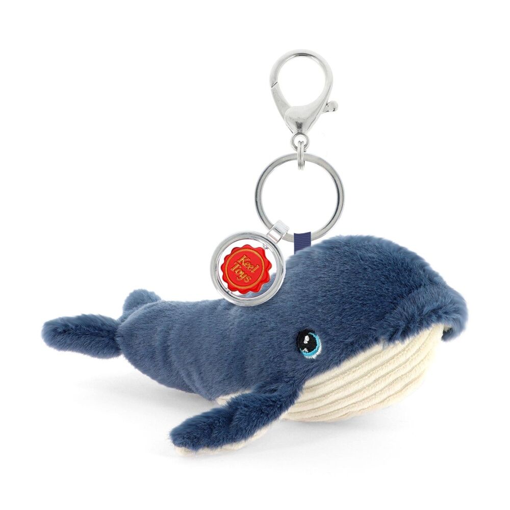 Keeleco Recycled Material Plush Toy Bag Charm Keychain Accessory Whale