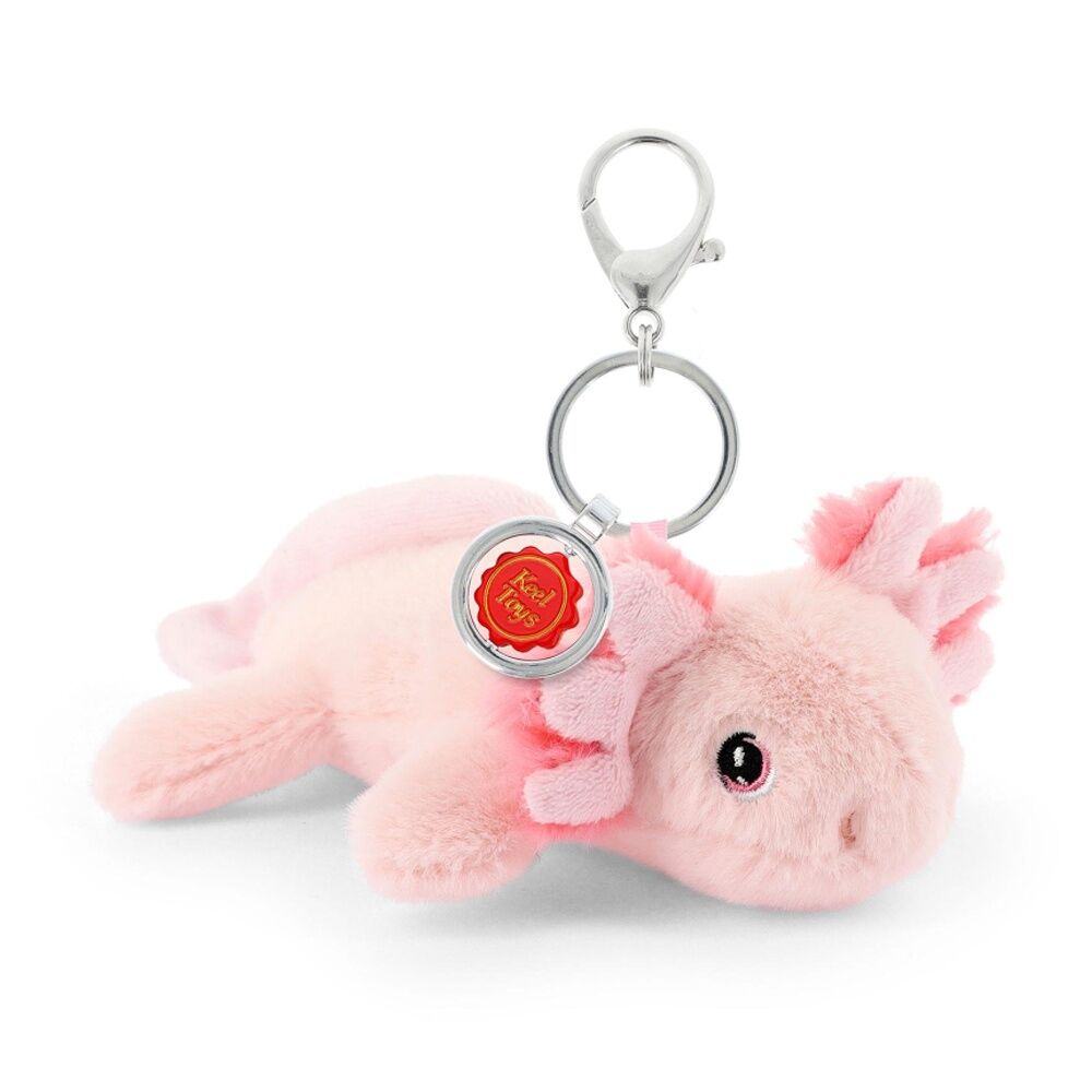 Keeleco 100% Recycled Material Plush Bag Charm Keychain Accessory Axolotl