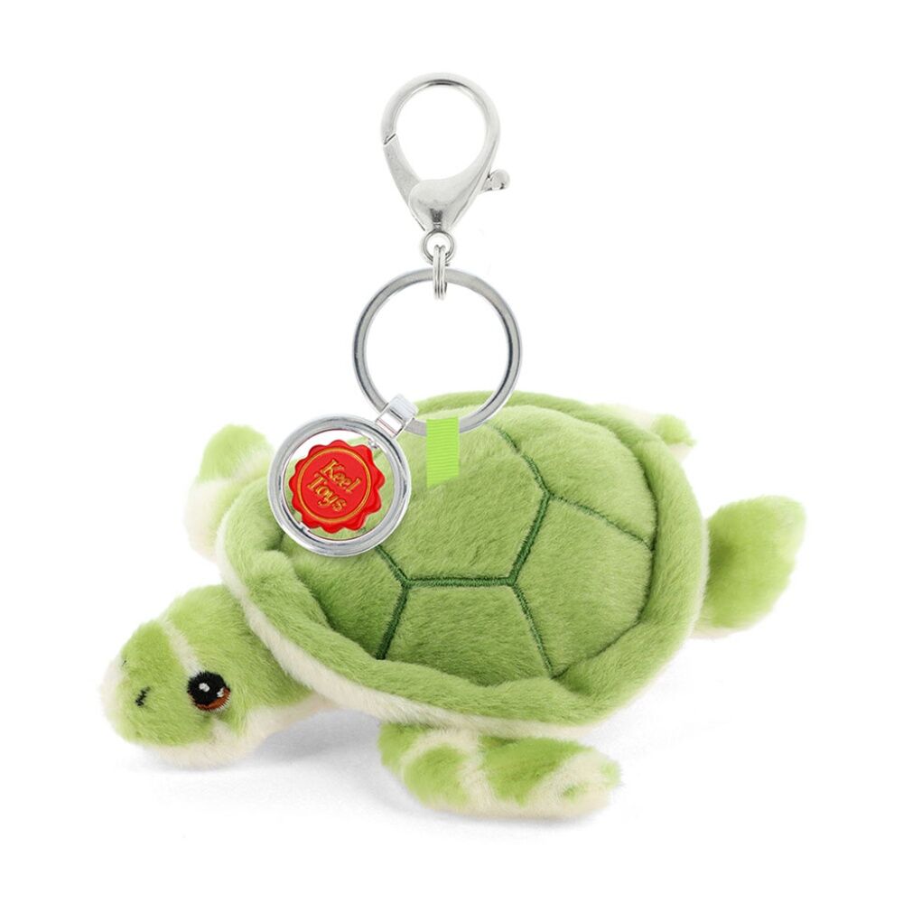 Keeleco 100% Recycled Material Plush Bag Charm Keychain Accessory Turtle
