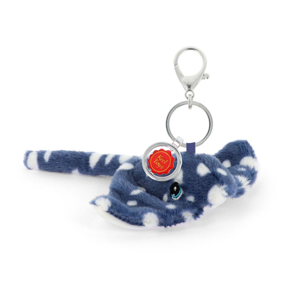 Keeleco Recycled Material Plush Toy Bag Charm Keychain Accessory Ray