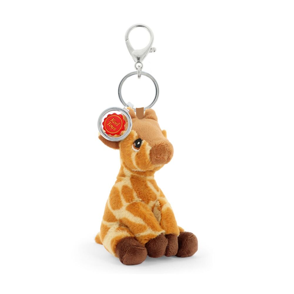 Keeleco Recycled Material Plush Toy Bag Charm Keychain Accessory Giraffe