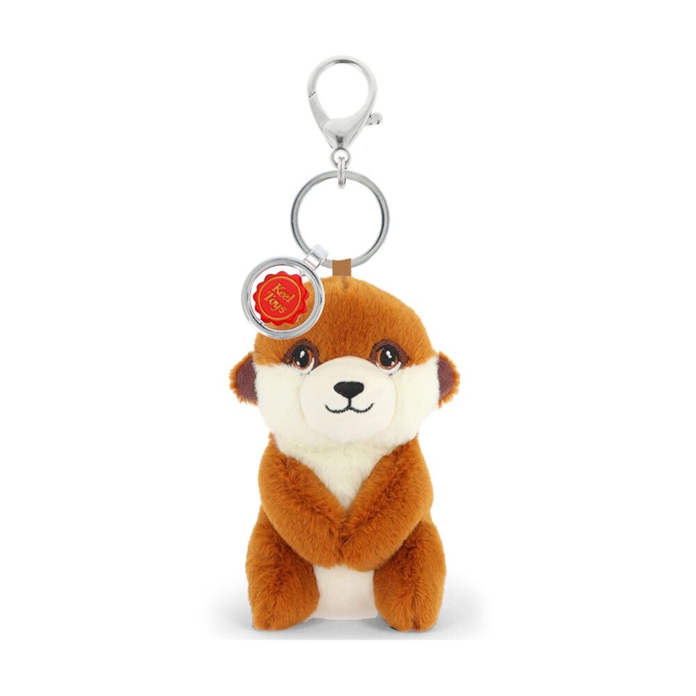 Keeleco 100% Recycled Material Plush Bag Charm Keychain Accessory Meerkat