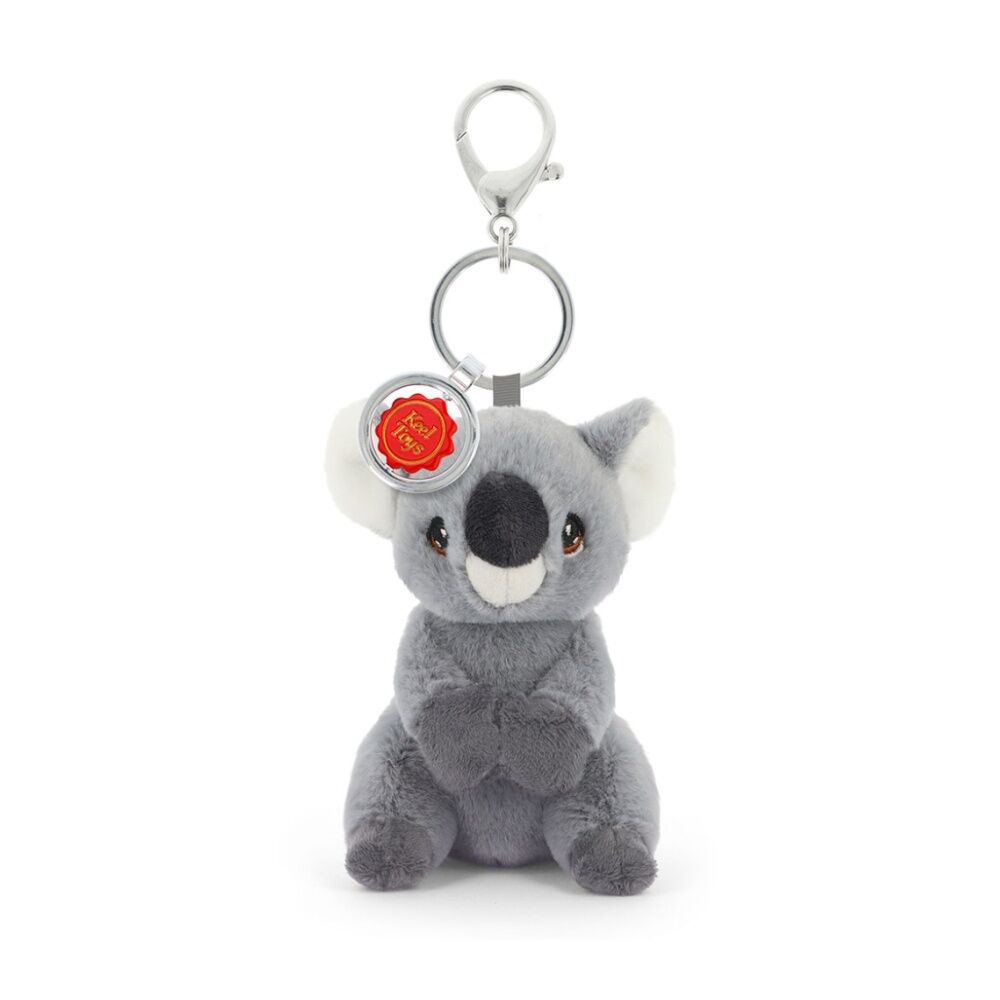 Keeleco Soft Plush Toy Grey Bag Charm Keychain Accessory Koala