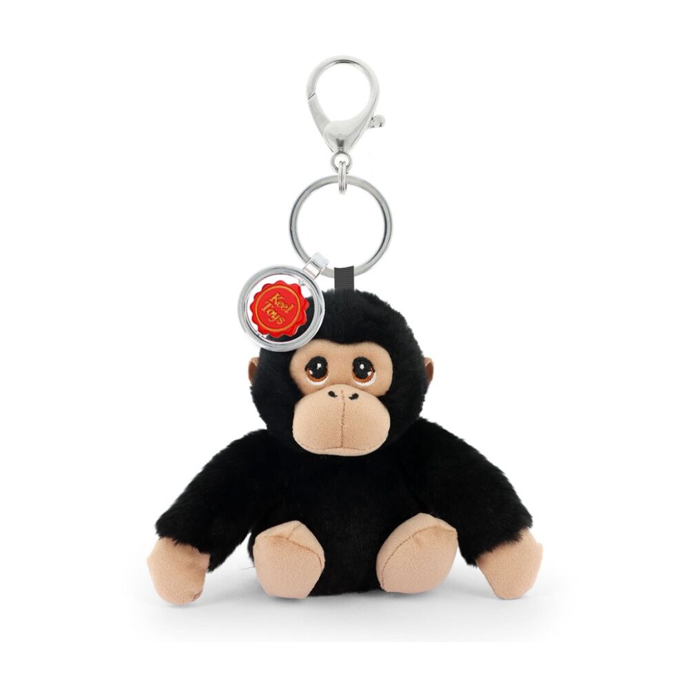 Keeleco Recycled Material Plush Toy Bag Charm Keychain Accessory Chimp