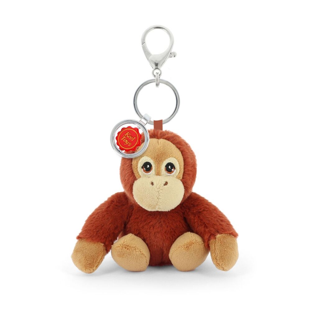 Keeleco Recycled Material Plush Toy Bag Charm Keychain Accessory Orangutan
