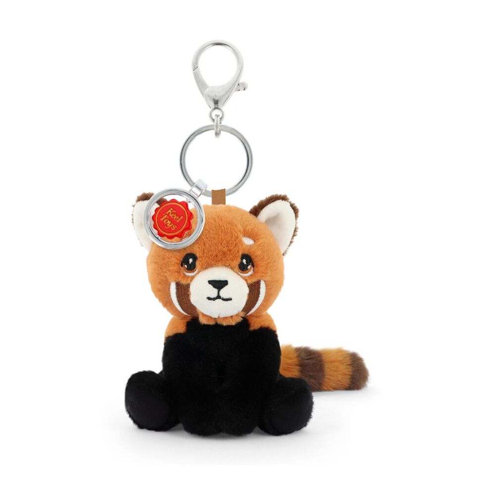 2x Keeleco Recycled Material Plush Toy Bag Charm Keychain Accessory Red Panda