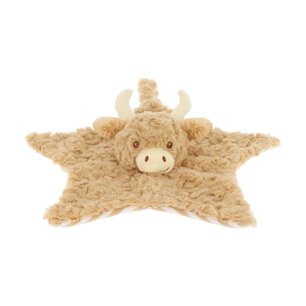 2x Keeleco Baby Blanket Soft Toy 100% Recycled Filling Highland Cow