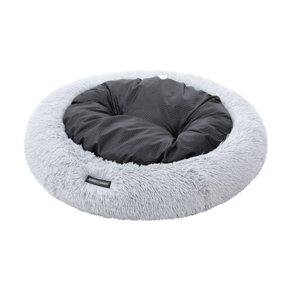 2x Paws And Claws Washable Round Plush Pet Dog Bed Large 75x75x17cm Assorted