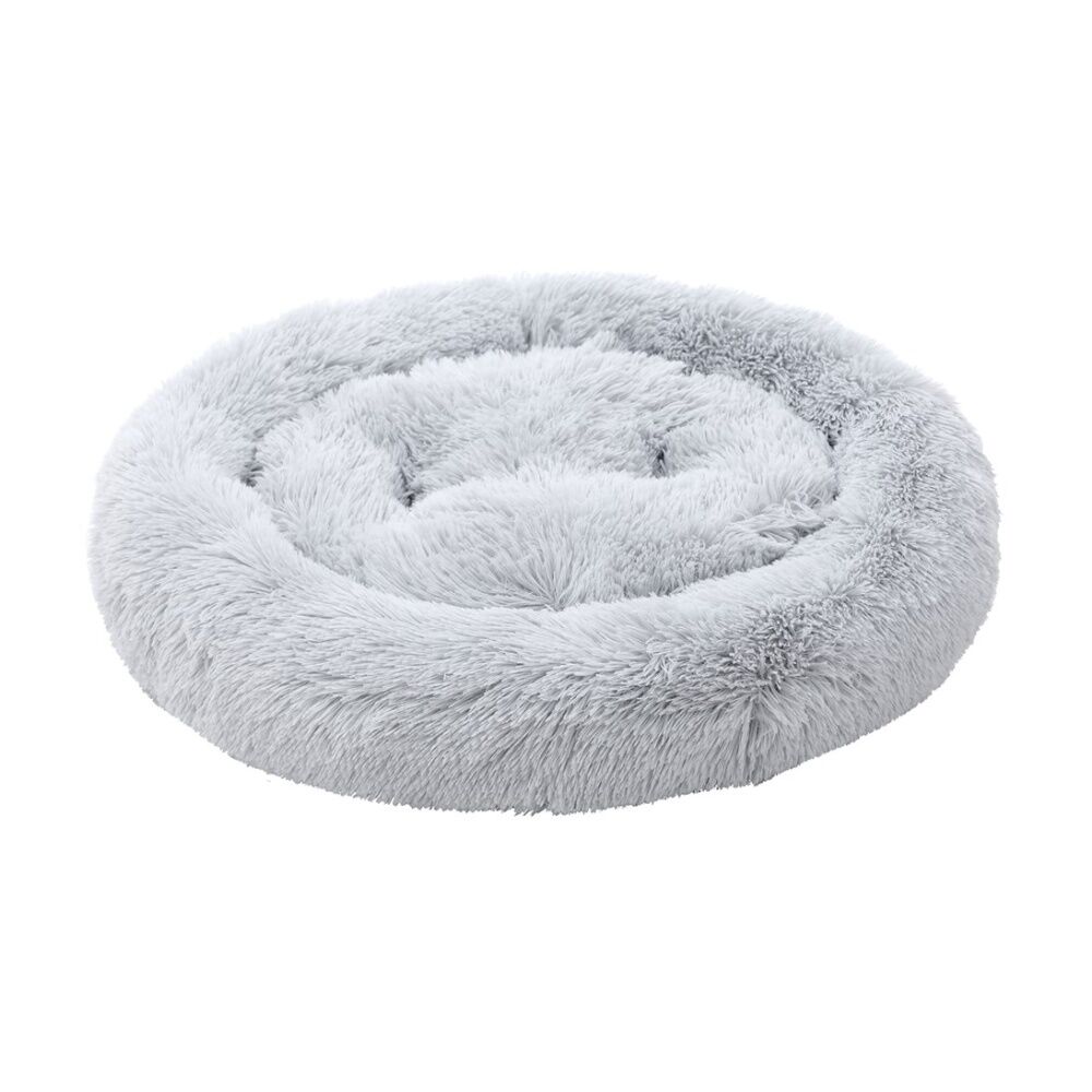 2x Paws And Claws Washable Round Plush Pet Dog Bed Large 75x75x17cm Assorted