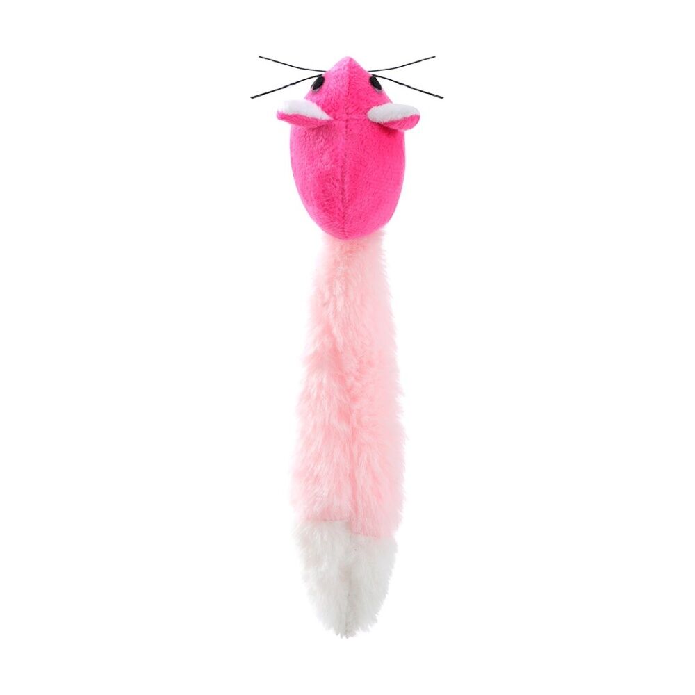 6x Paws And Claws Plush Long Tail Mouse Cat Batting/Pouncing Toy Assorted