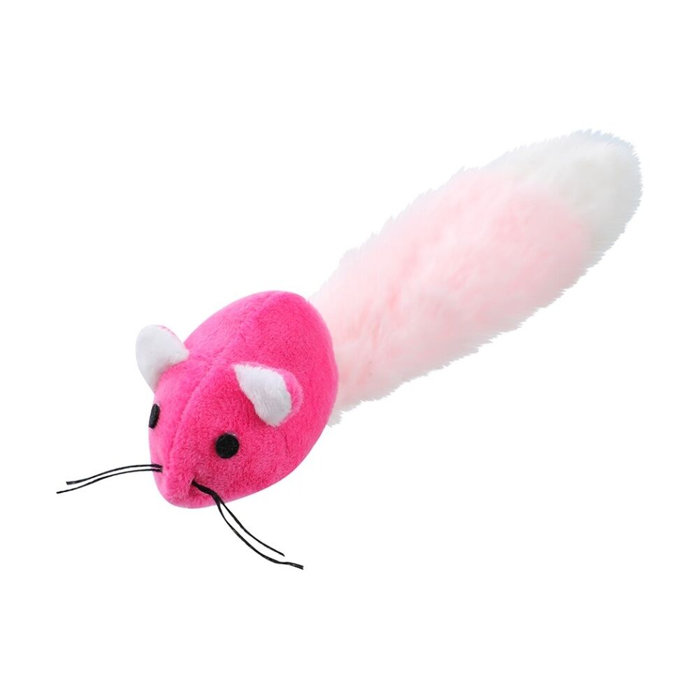 6x Paws And Claws Plush Long Tail Mouse Cat Batting/Pouncing Toy Assorted