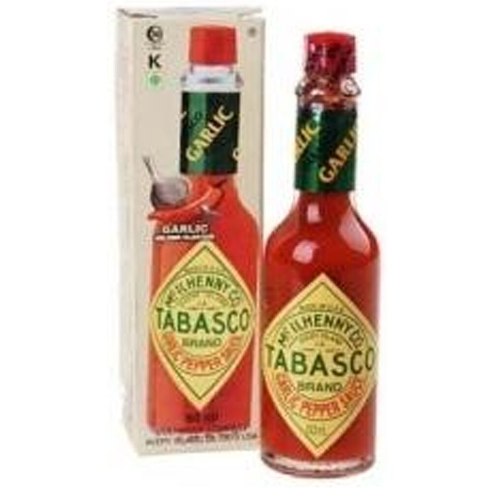 8PK Tabasco Garlic Pepper Flavoured Hot Spicy Sauce 60ml Bottle